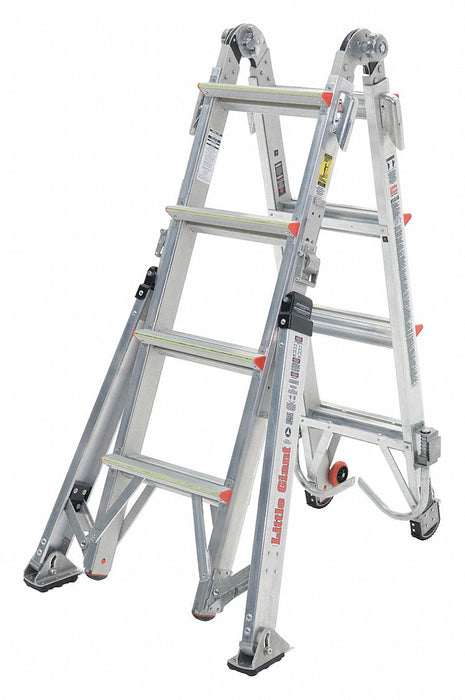 Multipurpose Ladder 375 lb Ld Cap. Alum.