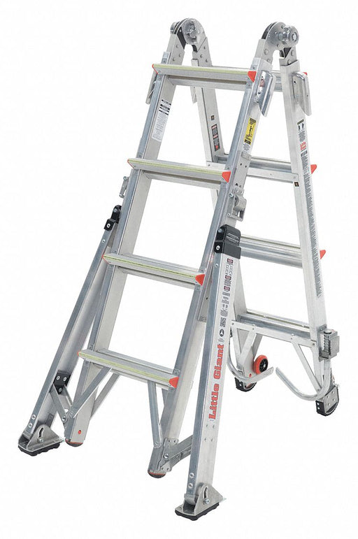 Multipurpose Ladder 375 lb Ld Cap. Alum.