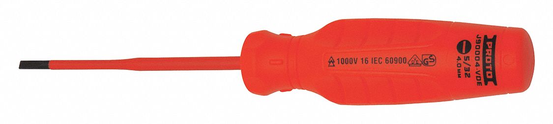 InsulScrewdriver Slotted 5/32in Round