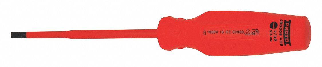 InsulScrewdriver Slotted 7/32in Round