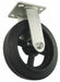 Plate Caster Rigid Rubber 9 1/2 H