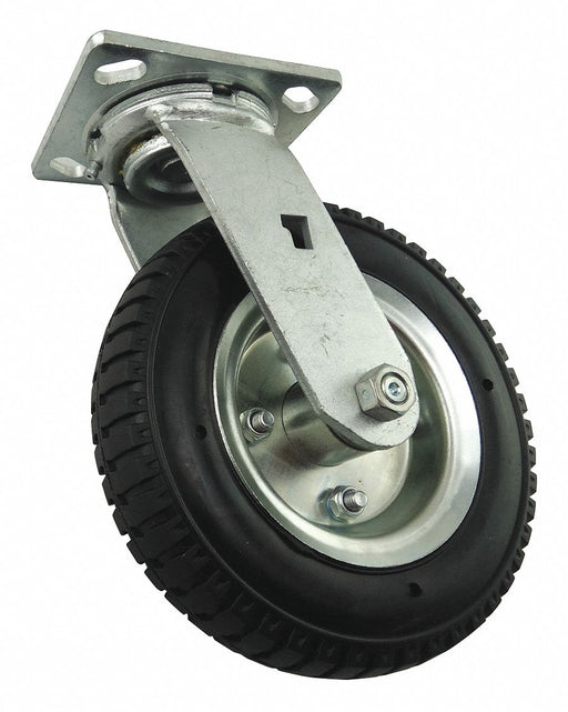 Plate Caster Swivel Rubber 9 1/2 H