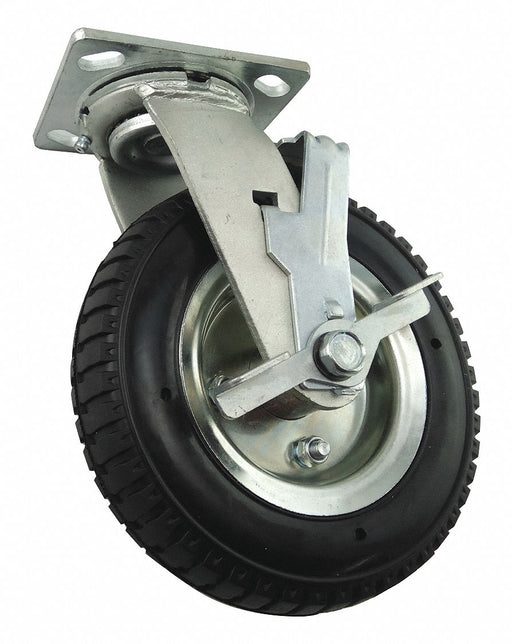 Plate Caster Swivel Rubber 9 1/2 H