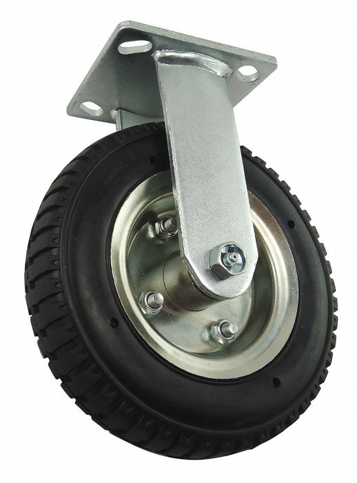 Plate Caster Rigid Rubber 9 1/2 H