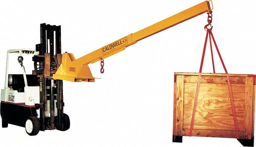 Pivoting Forklift Boom 4 000 lb Yellow