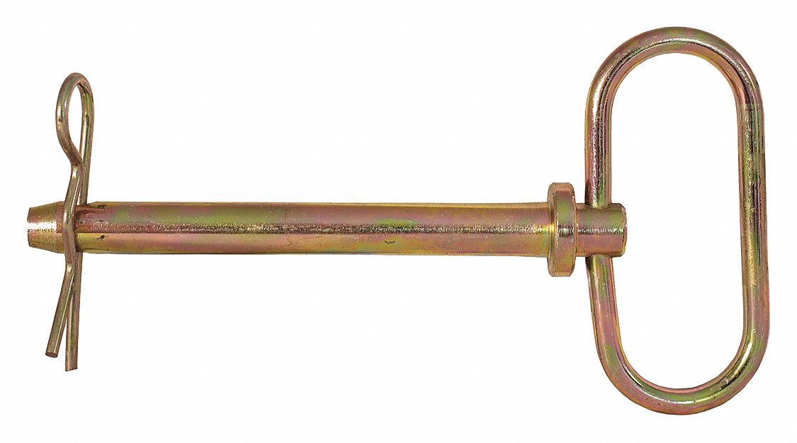 Hitch Pin 6 1/4 in Zinc Plated Yellow