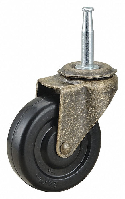Stem Caster 2 1/2 dia Rubber 75lb