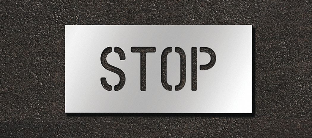Pavement Stencil Stop