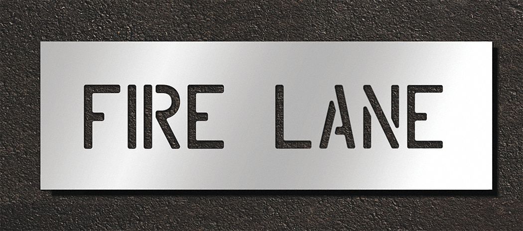 Pavement Stencil Fire Lane