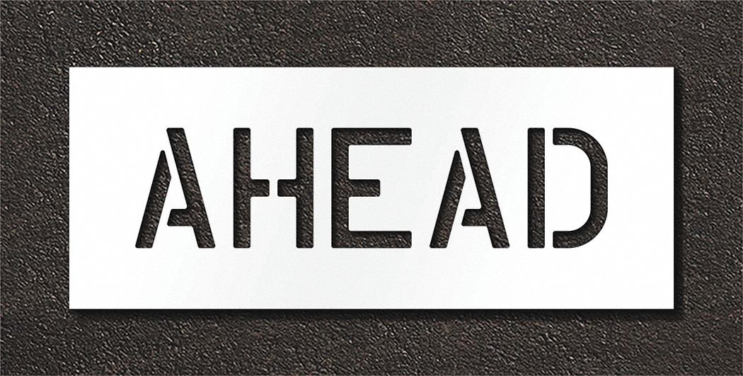 Pavement Stencil Ahead