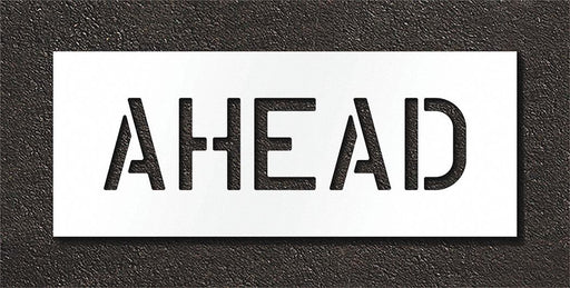 Pavement Stencil Ahead