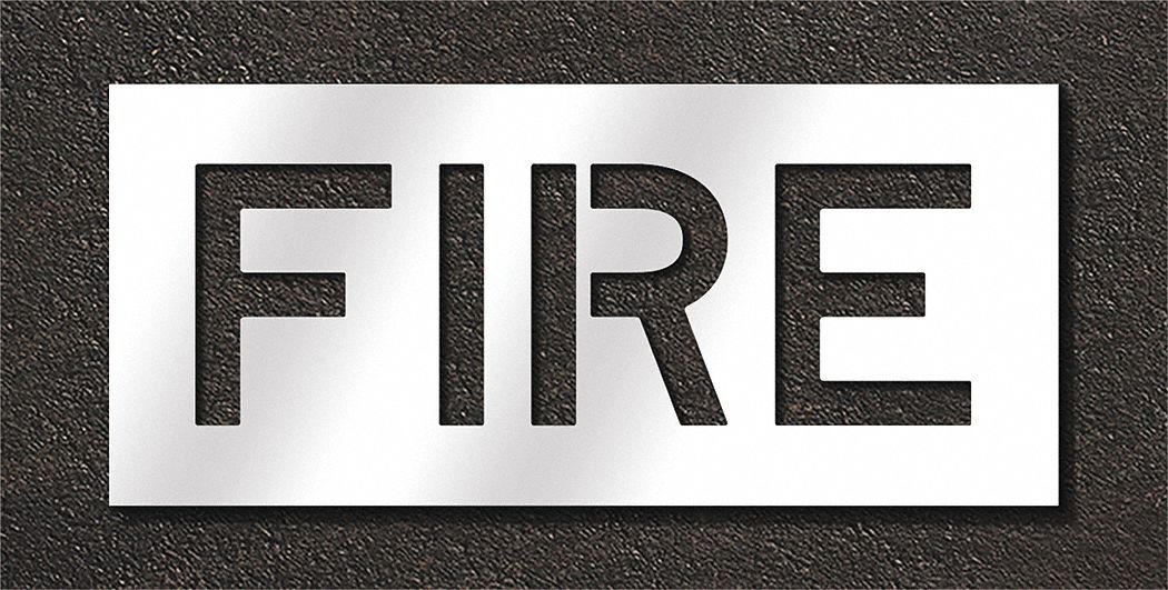 Pavement Stencil Fire