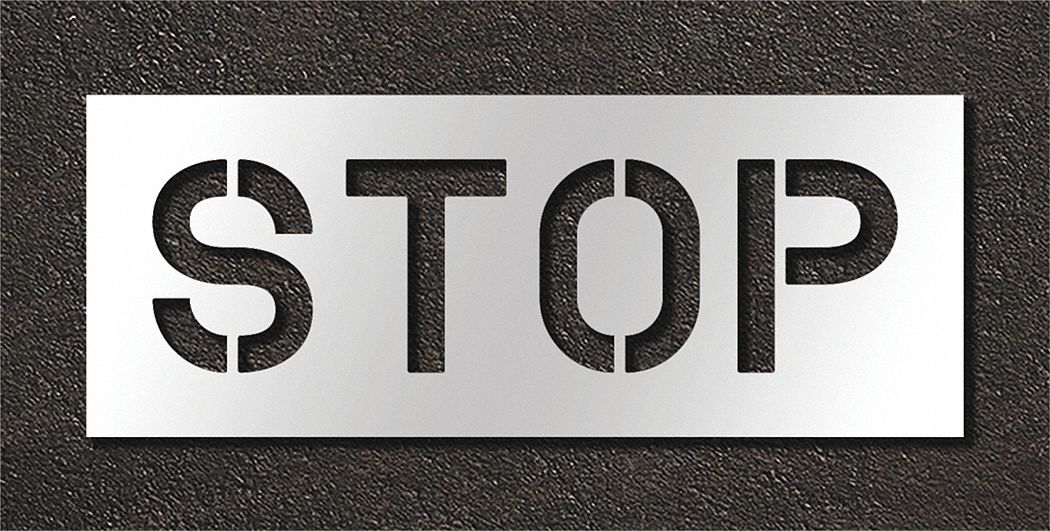 Pavement Stencil Stop