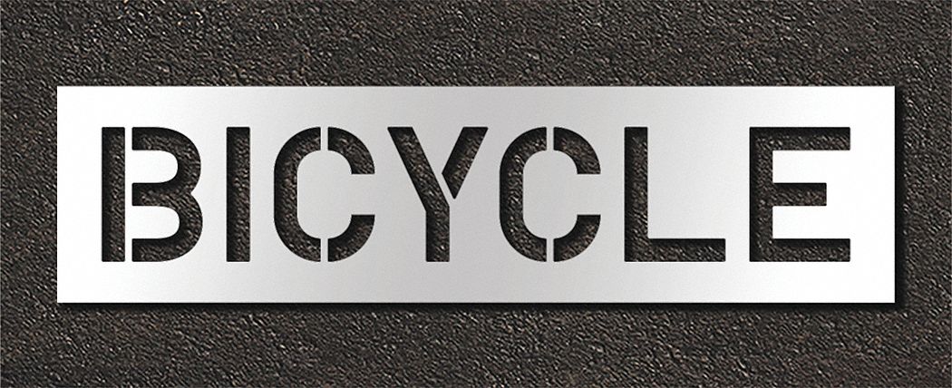 Pavement Stencil Bicycles