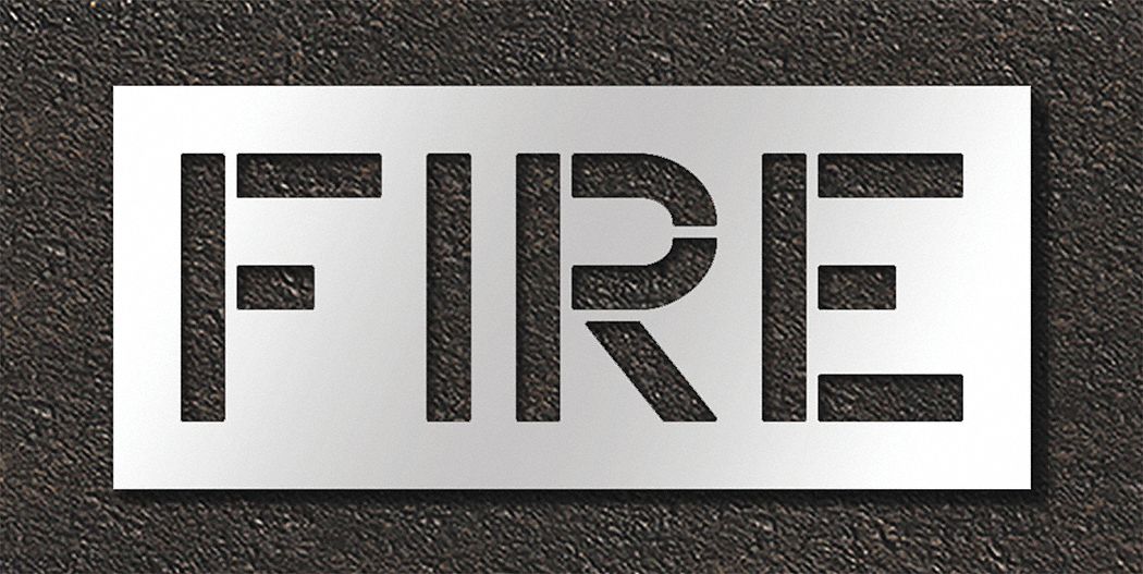 Pavement Stencil Fire