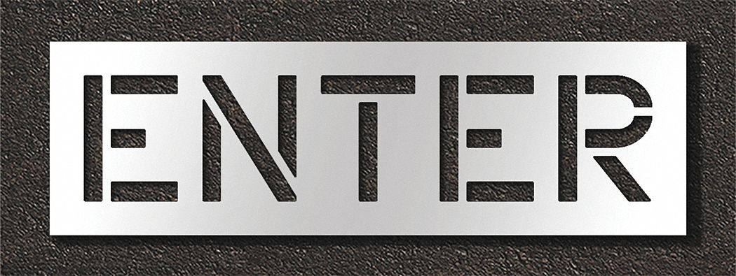 Pavement Stencil Enter