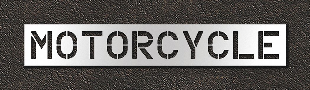 Pavement Stencil Motorcycle