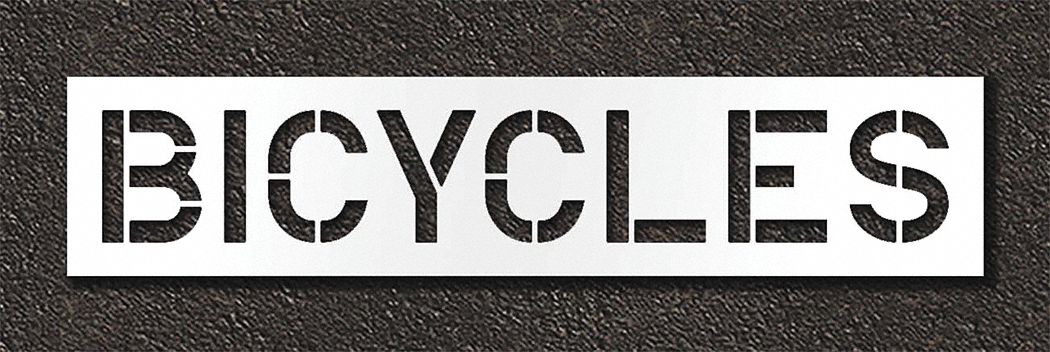 Pavement Stencil Bicycles