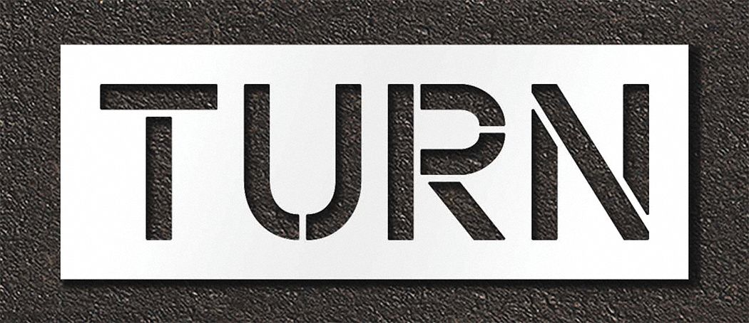 Pavement Stencil Turn