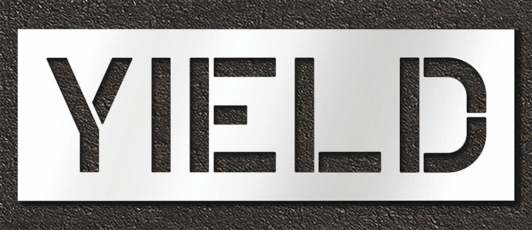 Pavement Stencil Yield