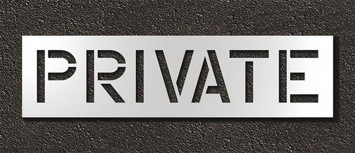 Pavement Stencil Private