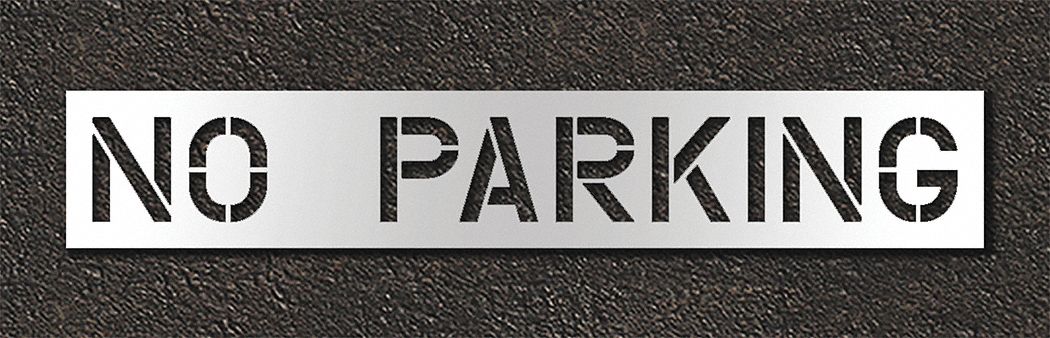 Pavement Stencil No Parking