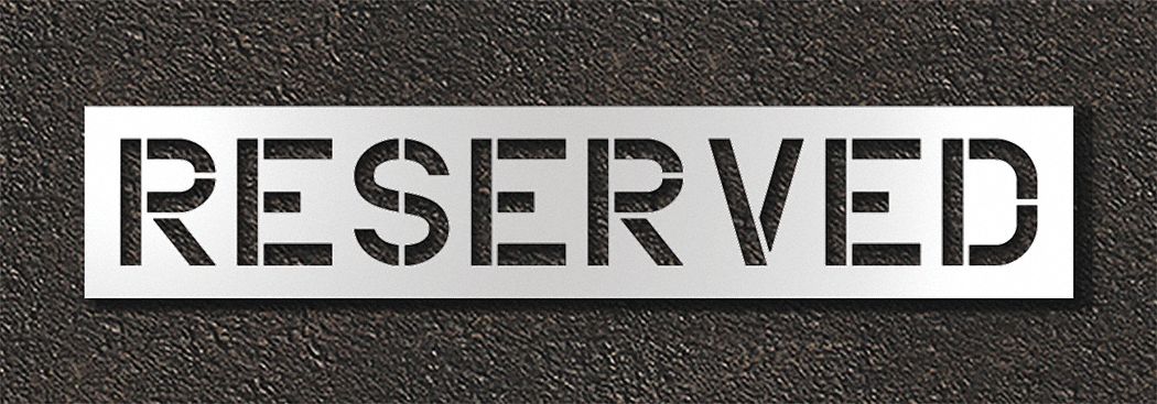 Pavement Stencil Reserved