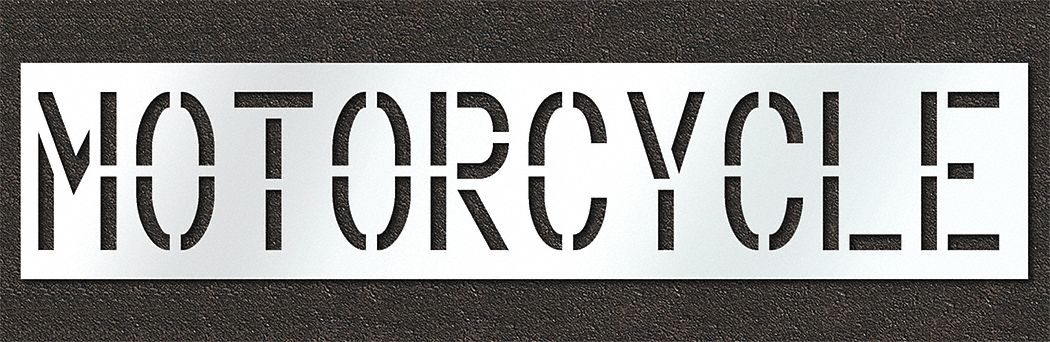 Pavement Stencil Motorcycle