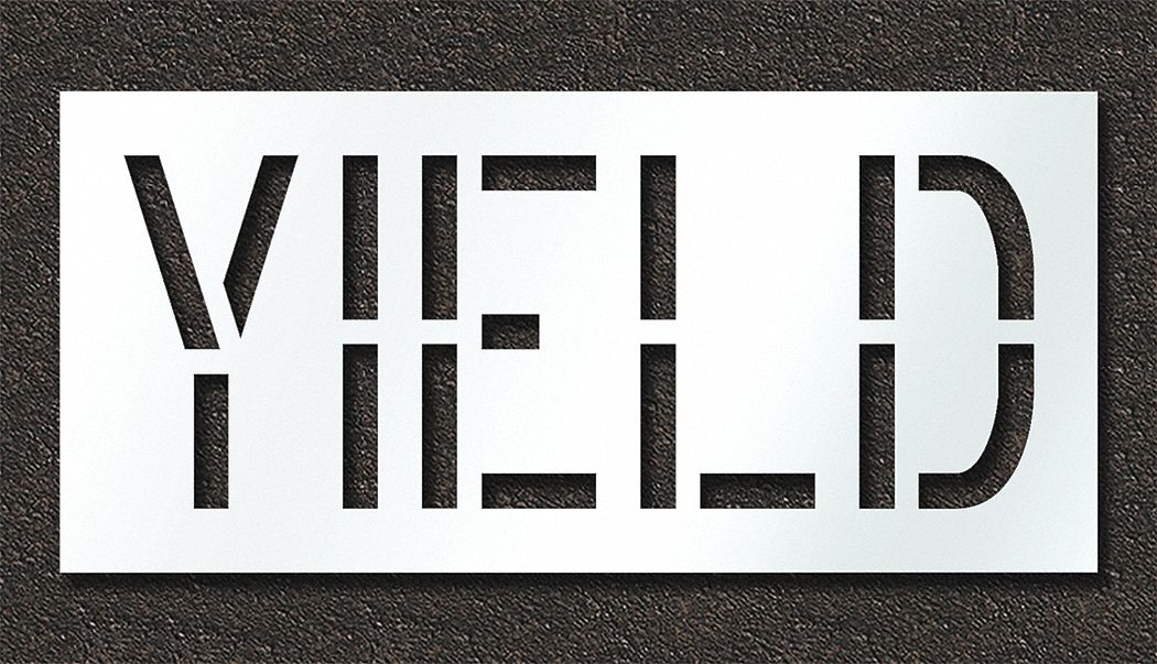 Pavement Stencil Yield
