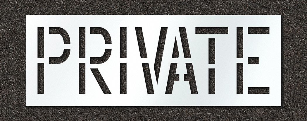 Pavement Stencil Private
