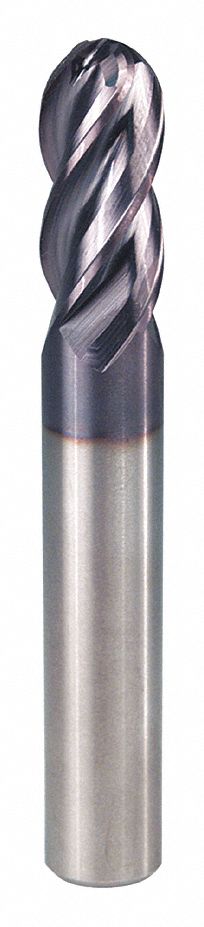 Ball End Mill Single End 1/8 Carbide