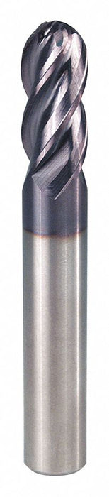 Ball End Mill 3/8 Dia 7/8 Cut Carbide