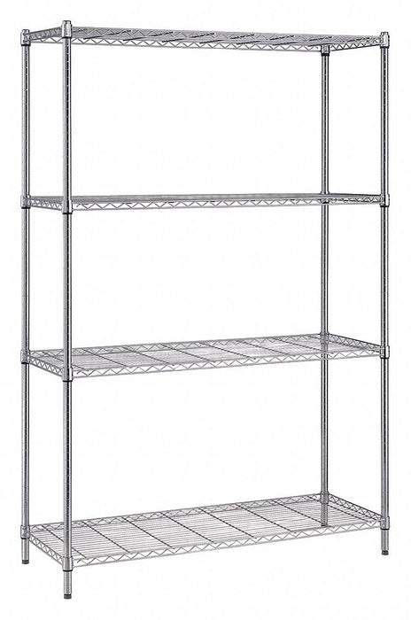 Single Box Wire 4-Shelf Unit 24x48x72in