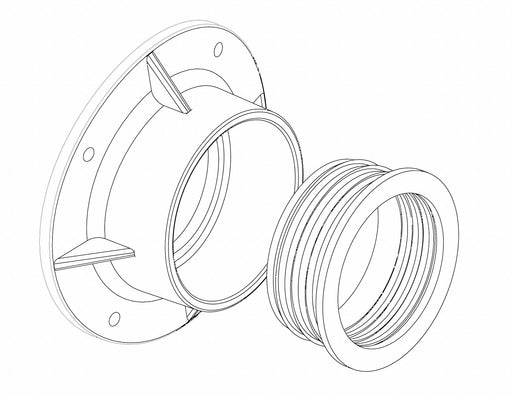 Inlet Hub 4 in Dia 4 in H Fiberglass