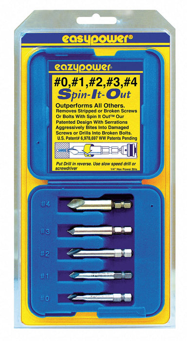 Screw Extractor Set HSS Plastic Case PK5
