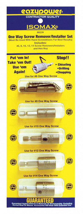 ScrewRemover Hex #10 #12 #14 #6 #8 5PK