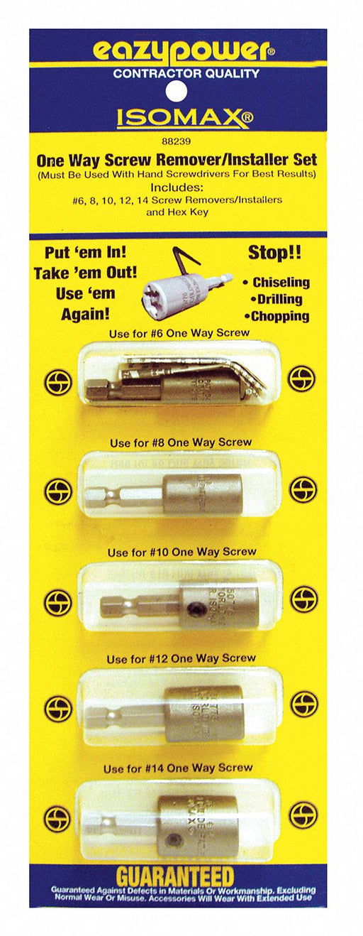 Screw Remover Screwdriver #6 to #14 PK5
