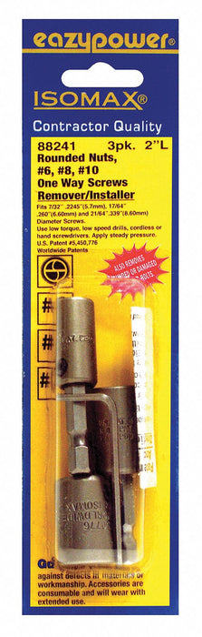 ScrewRemover Hex #6 #8 #10 3PK