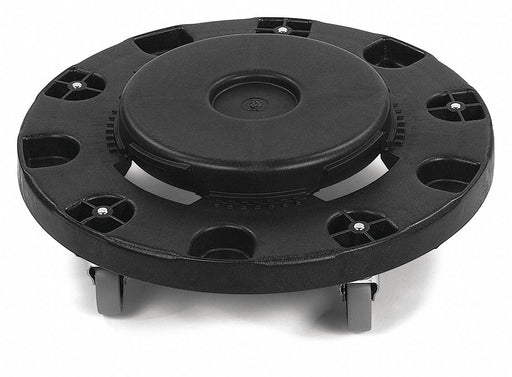 Standard Round Container Dolly Black PK2