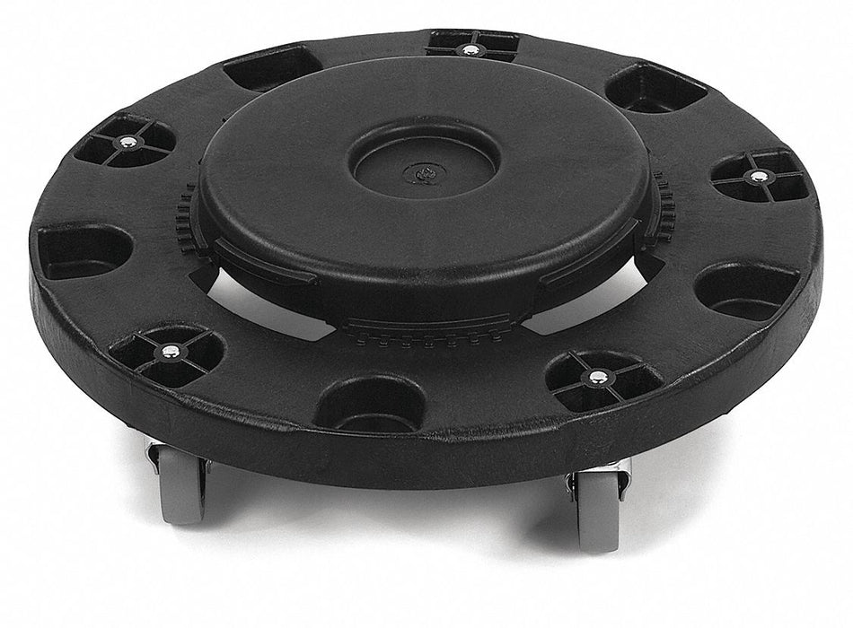 Standard Round Container Dolly Black PK2