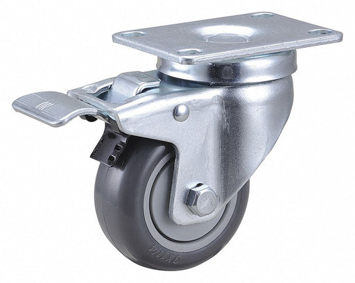 Plate Caster Swivel Polyurethane 4 1/4 H
