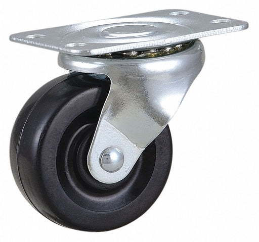 Plate Caster Swivel Rubber 2 7/16 H