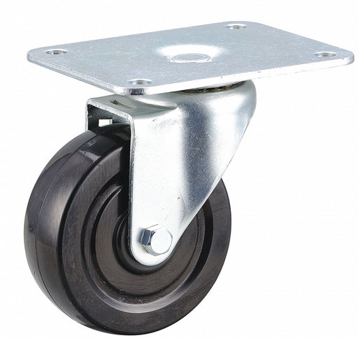 Plate Caster Swivel Rubber 5 1/8 H