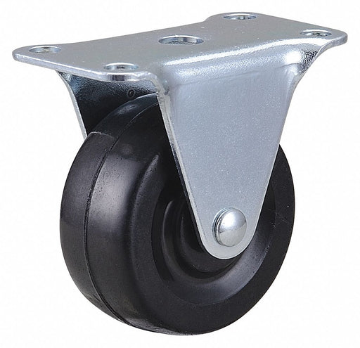 Plate Caster Rigid Rubber 2 7/16 H
