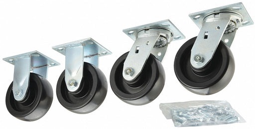 Plate Casters Rigid Swivel 6 1/2 H PK4