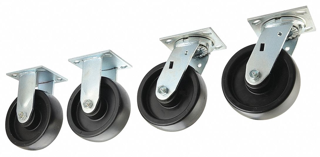 Plate Casters Rigid Swivel 7 1/2 H PK4