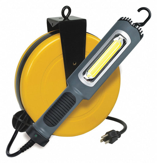 CordReelwithHandLamp Ylw 30ft 18AWG