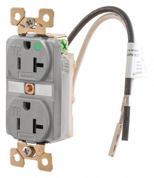 Receptacle 2 Poles 3 Wires Gray 1.0 HP