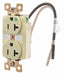 Receptacle 2 Poles 3 Wires Ivory 1.0 HP