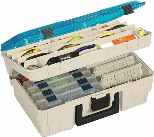 Cmprt Box Brass Bail Beige/Blue Adj